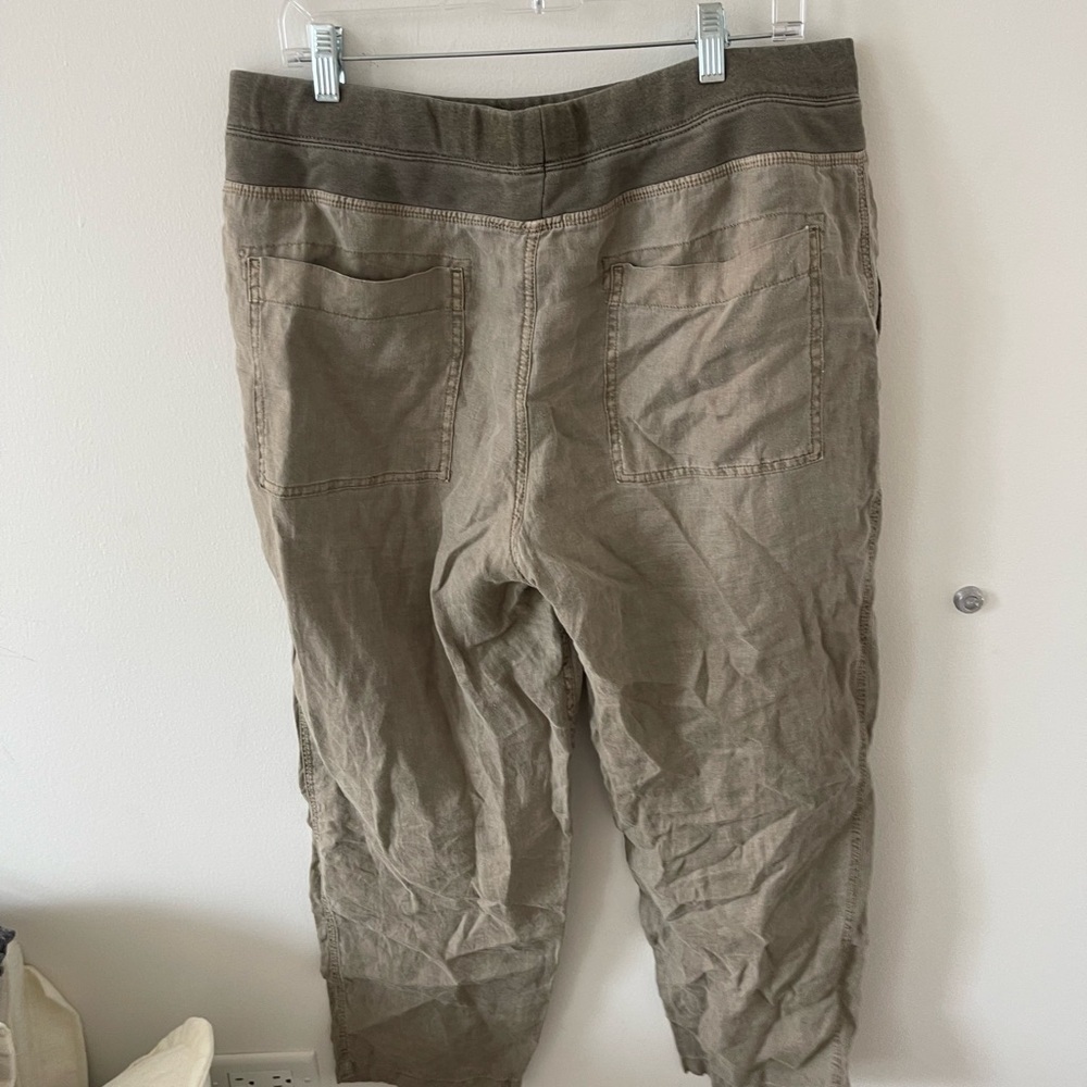 James Perse Green Linen Joggers - Picture 3 of 5